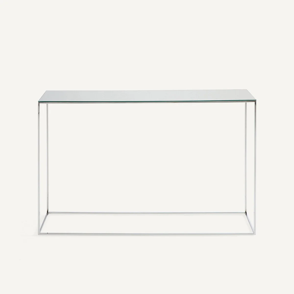 Mahaut Chrome-Plated Metal Mirrored Console Table – image 3