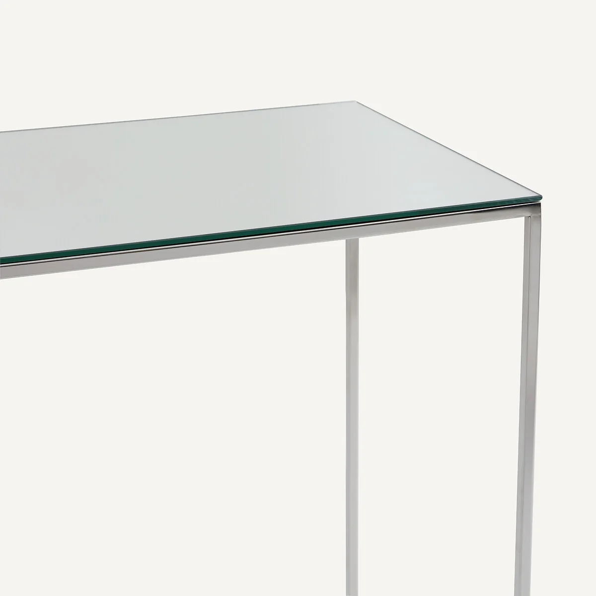 Mahaut Chrome-Plated Metal Mirrored Console Table – image 4