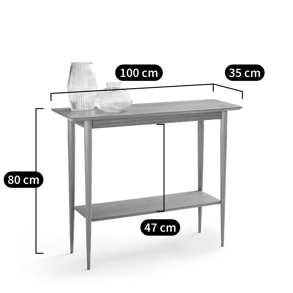 Lussan Double Top Ash Console Table – image 4