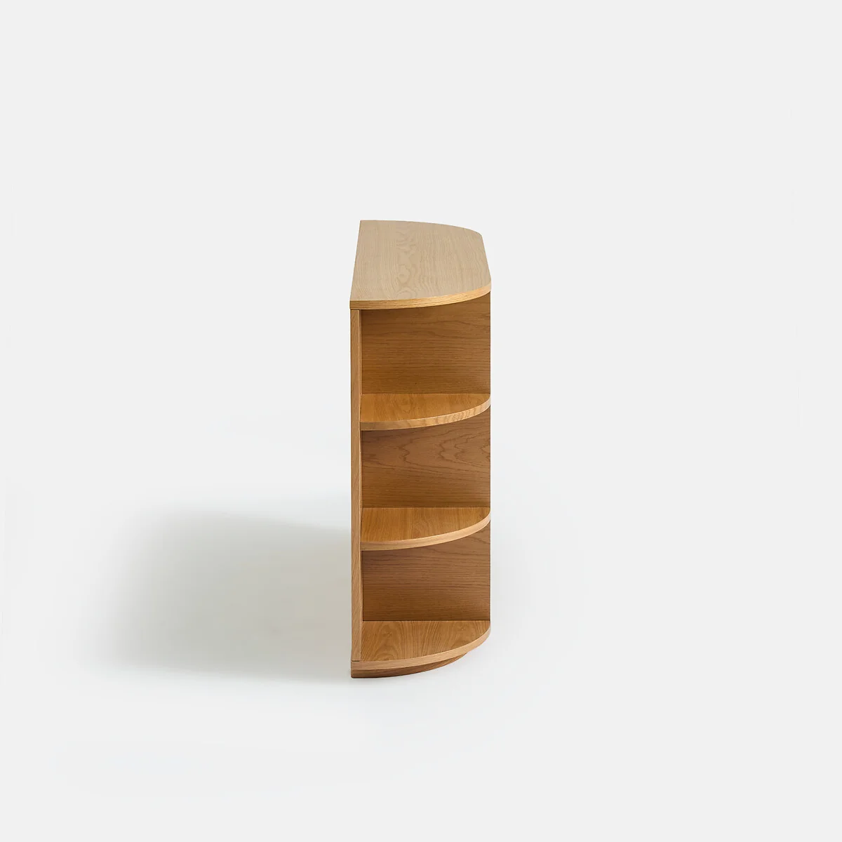 Maddy Oak Veneer Console Table with 1 Flap Door and 8 Compartments – image 6