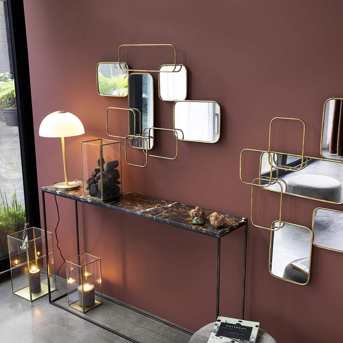 Ambrette Amber Marble & Metal Console Table, L125cm – image 3