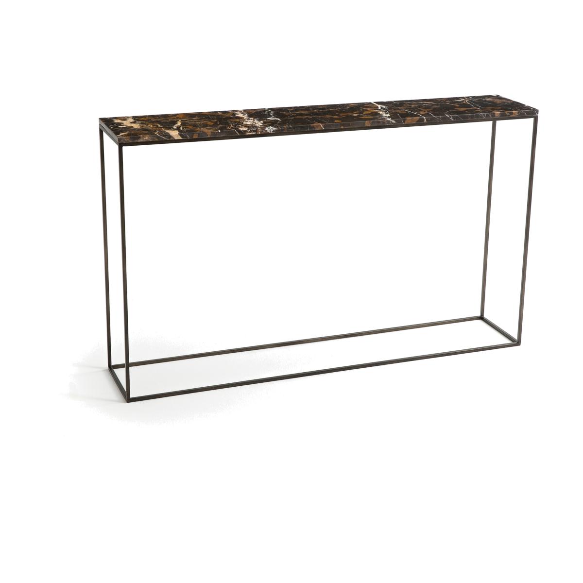 Ambrette Amber Marble & Metal Console Table, L125cm – image 1