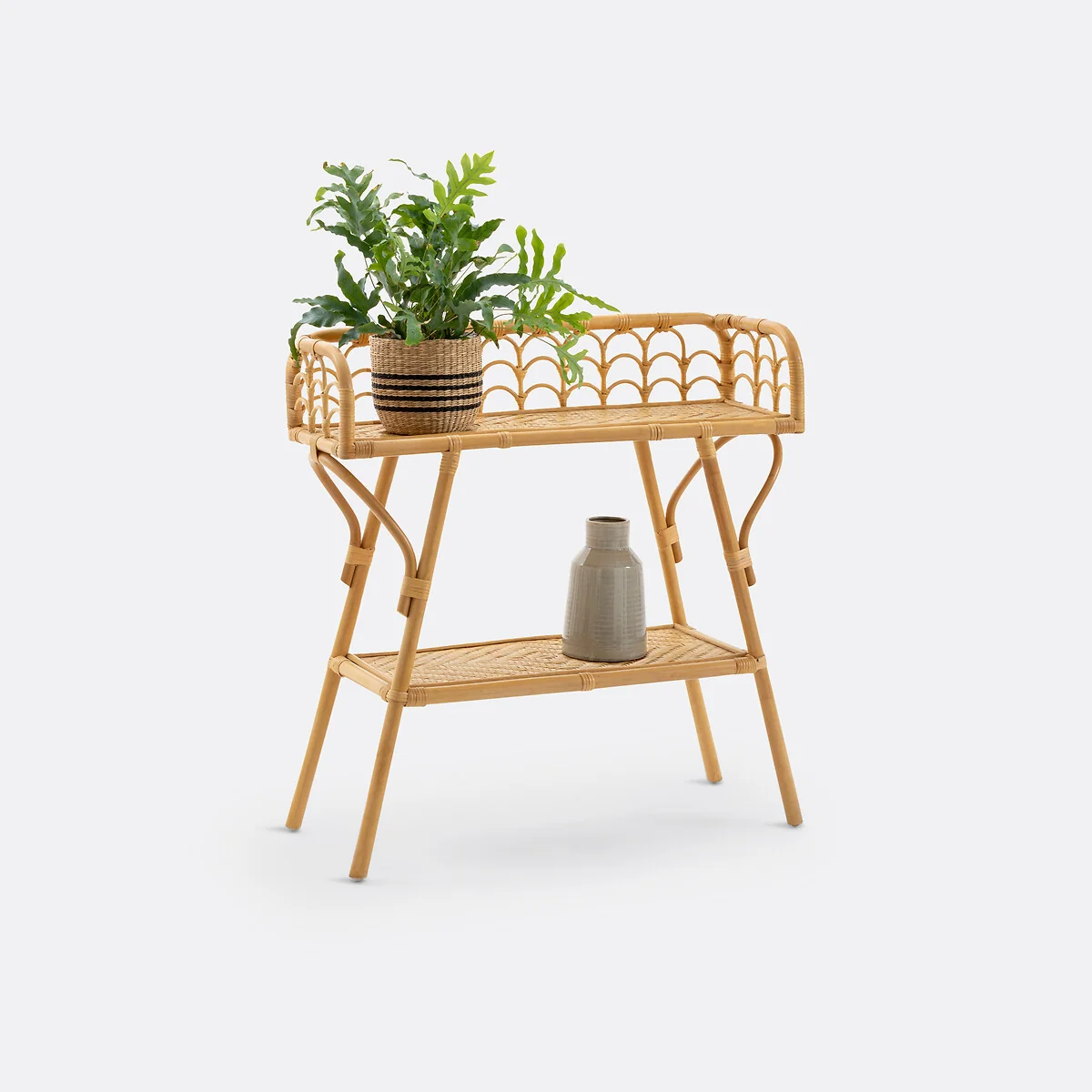 Malu Vintage Console Table in Rattan Cane – image 5