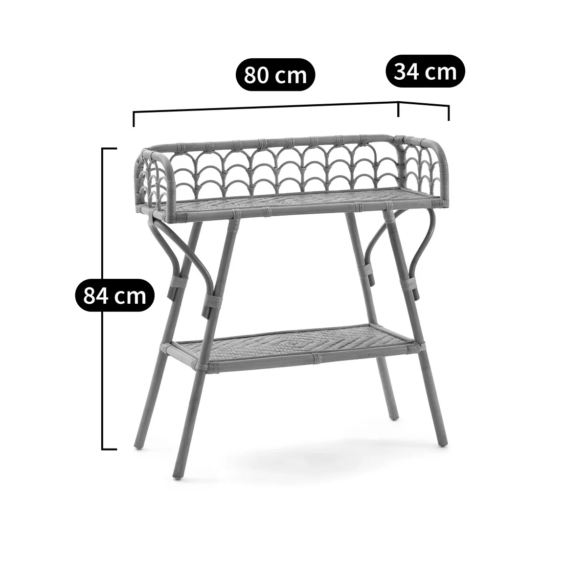 Malu Vintage Console Table in Rattan Cane – image 7