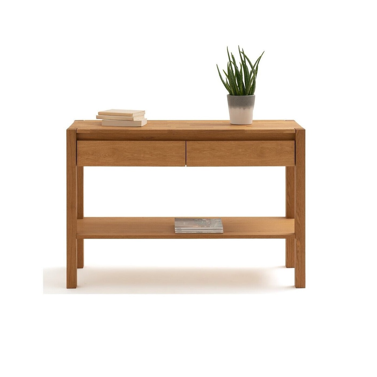 Adelita Oak Console Table with 2 Drawers – image 2