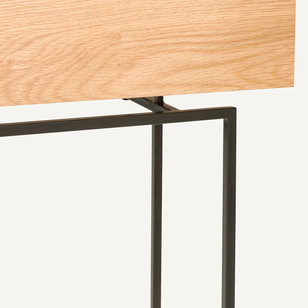 Oreko Console Table in Oak Veneer, 2 Drawers – image 6
