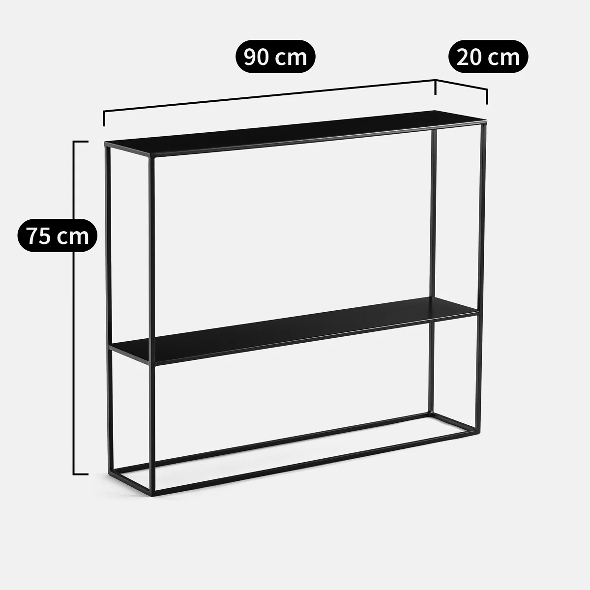 Miva 2-Tier Steel Console Table – image 7