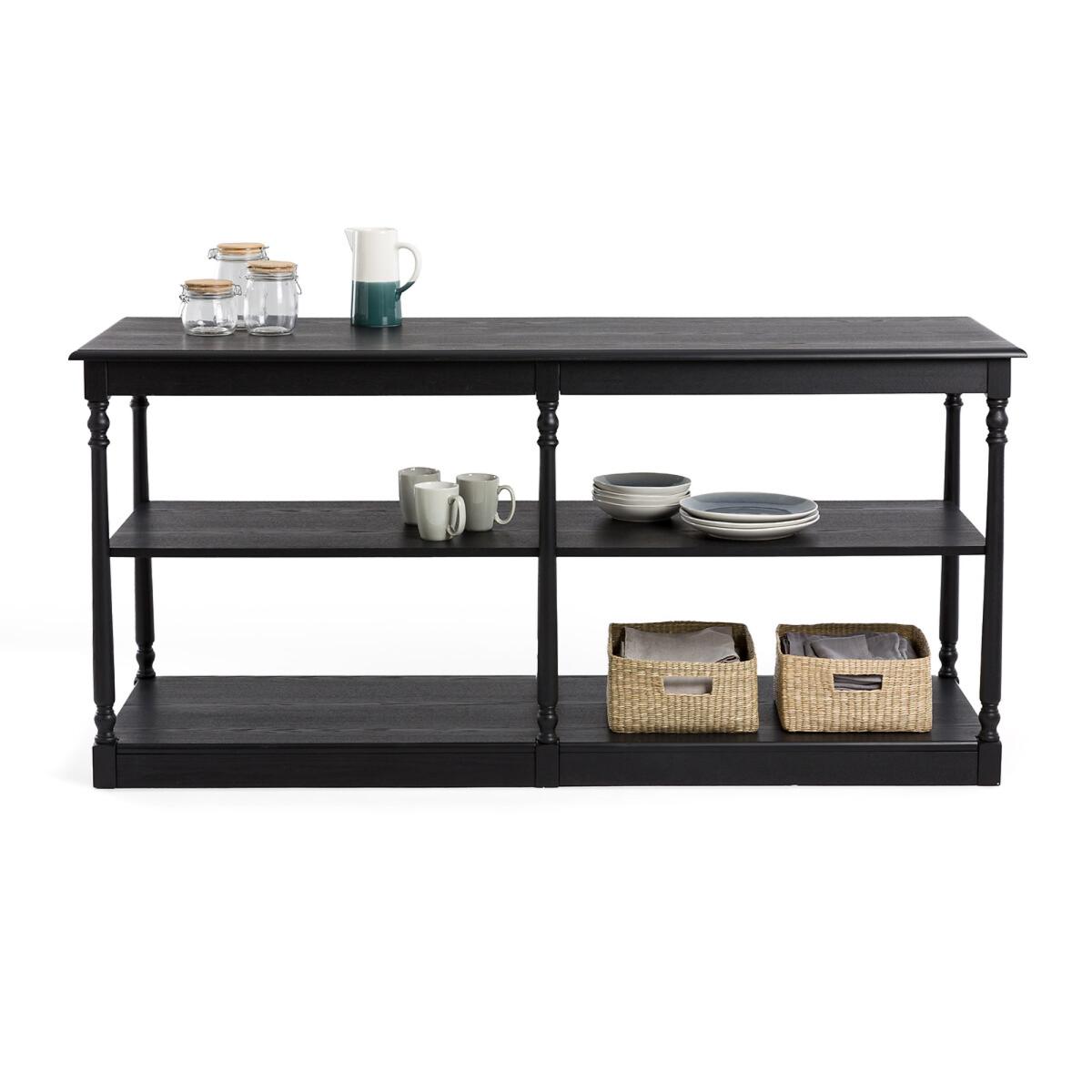 Reipard 180cm Oak Veneer Draper Console Table – image 2