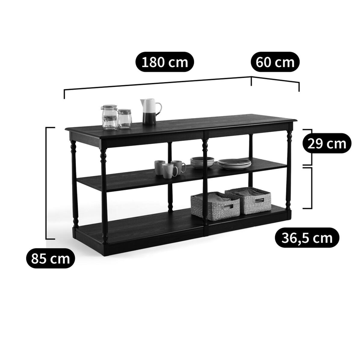 Reipard 180cm Oak Veneer Draper Console Table – image 8
