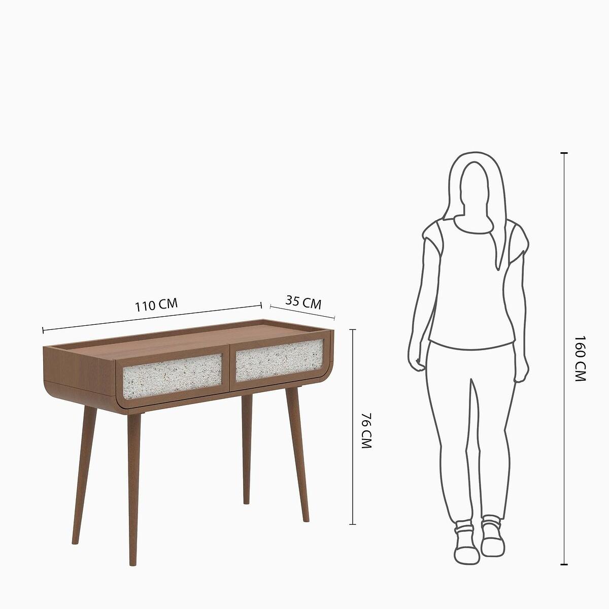 Ozen Stone & Mango Wood Console Table – image 7