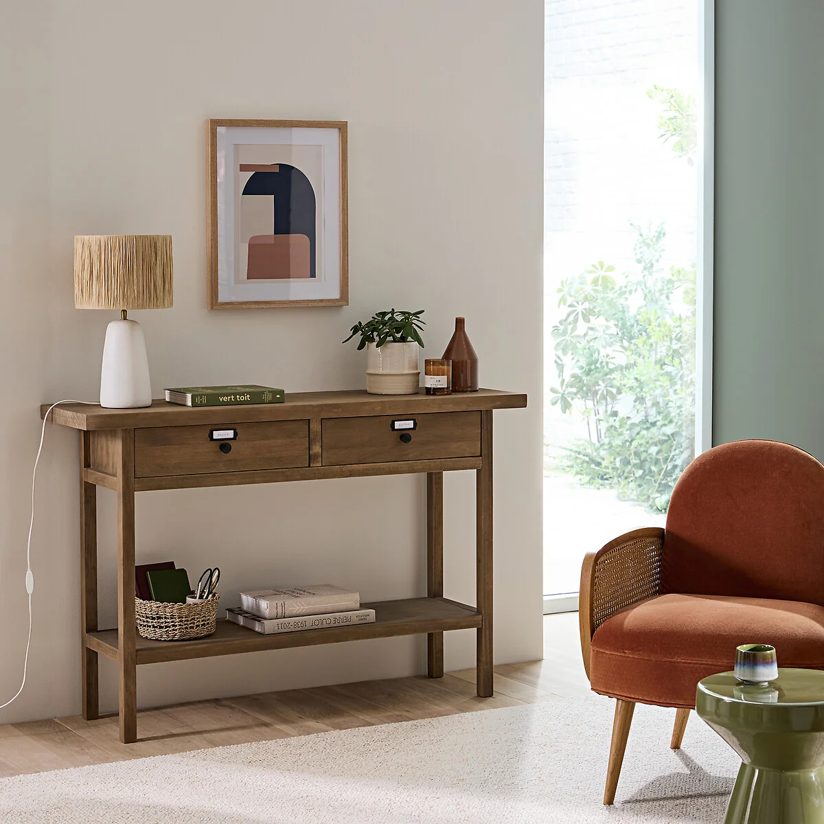 Lunja Console Table in Solid Pine – image 2