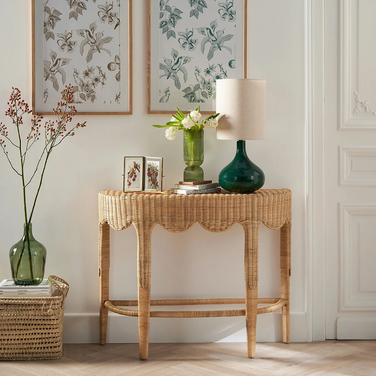 Loama Braided Rattan Console Table – image 2