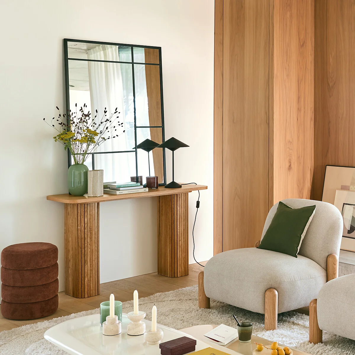 Latti Oak Veneer Console Table – image 2
