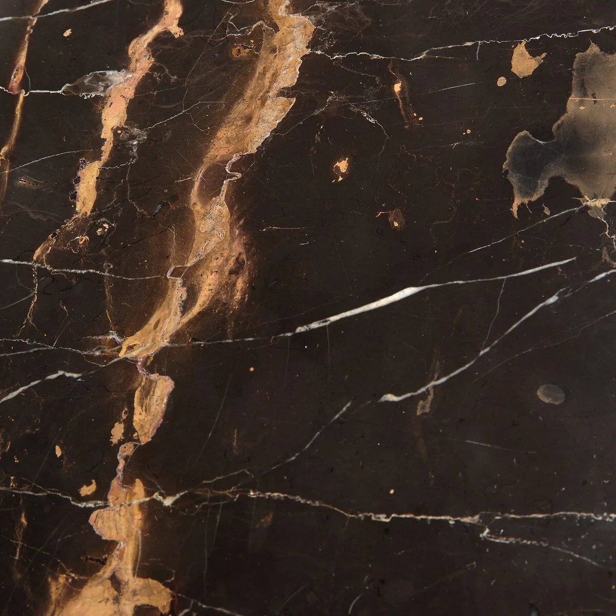 Ambrette L90cm Amber Marble & Metal Console Table – image 2