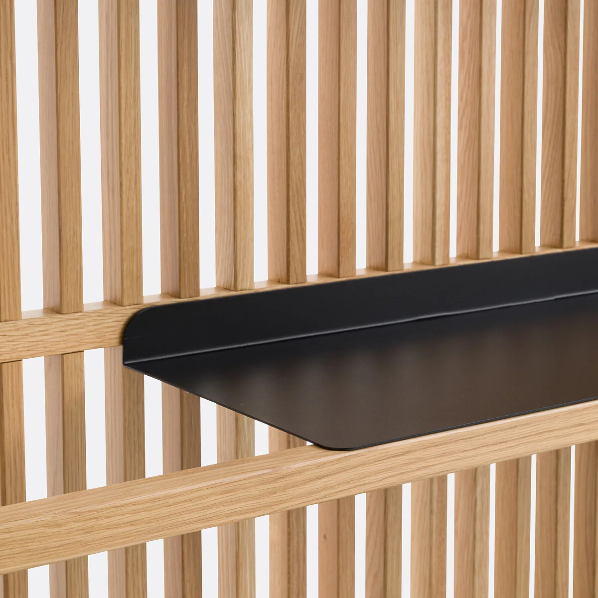 Jac Solid Oak & Metal Slatted Console Table – image 5