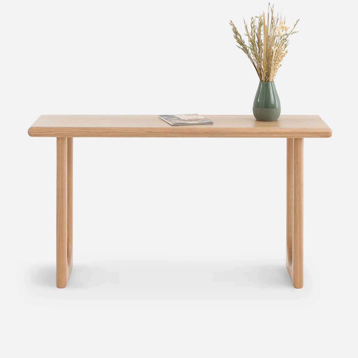 Douve Console Table in Solid Oak and Oak Veneer, L140cm – image 4