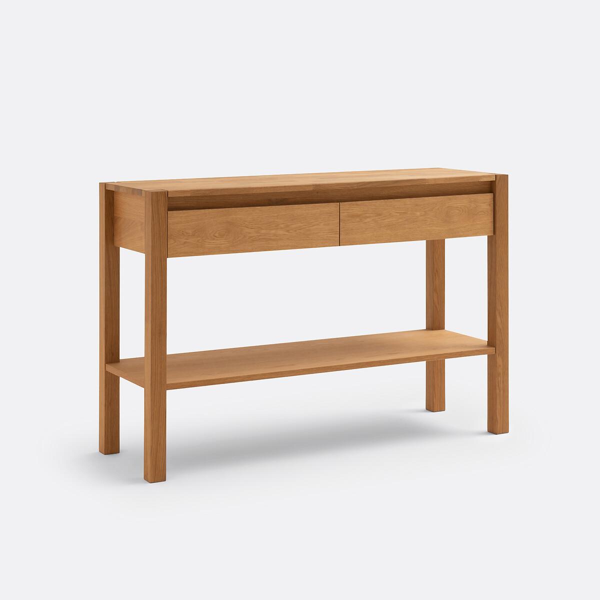 Adelita Oak 2-Drawer Console Table – image 2