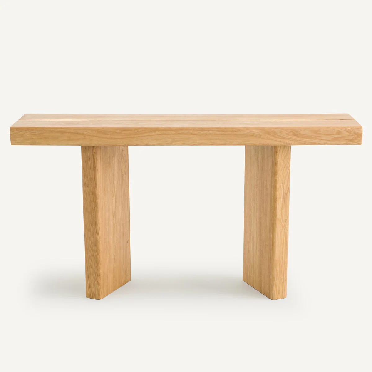 Olaga Console Table in Oak and Oak Veneer, L140cm – image 4