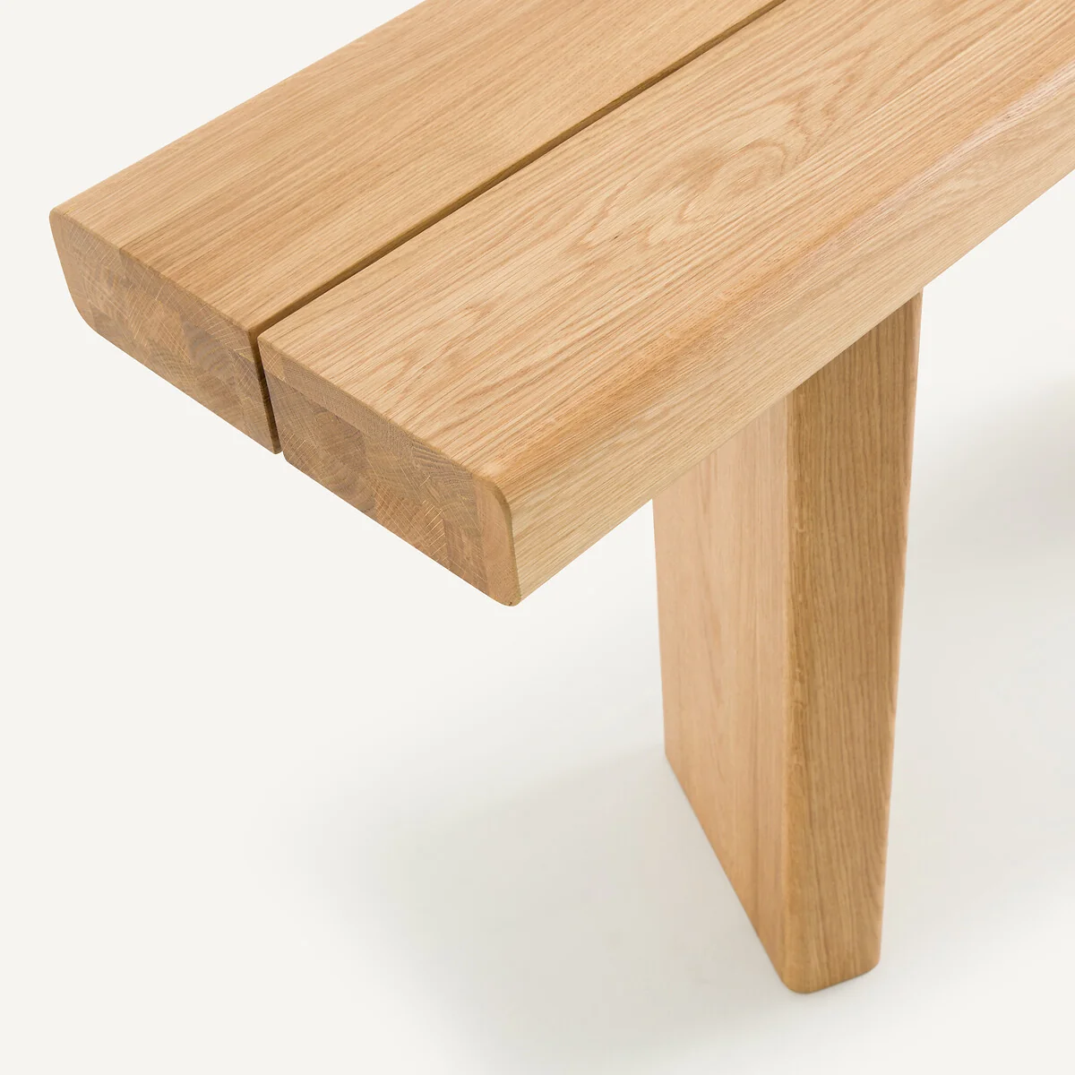 Olaga Console Table in Oak and Oak Veneer, L140cm – image 6