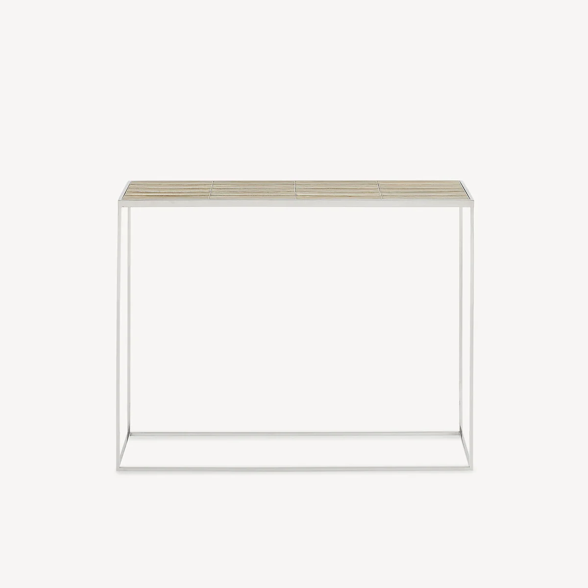 Cerami Ceramic and Chrome-Plated Steel Console Table – image 2