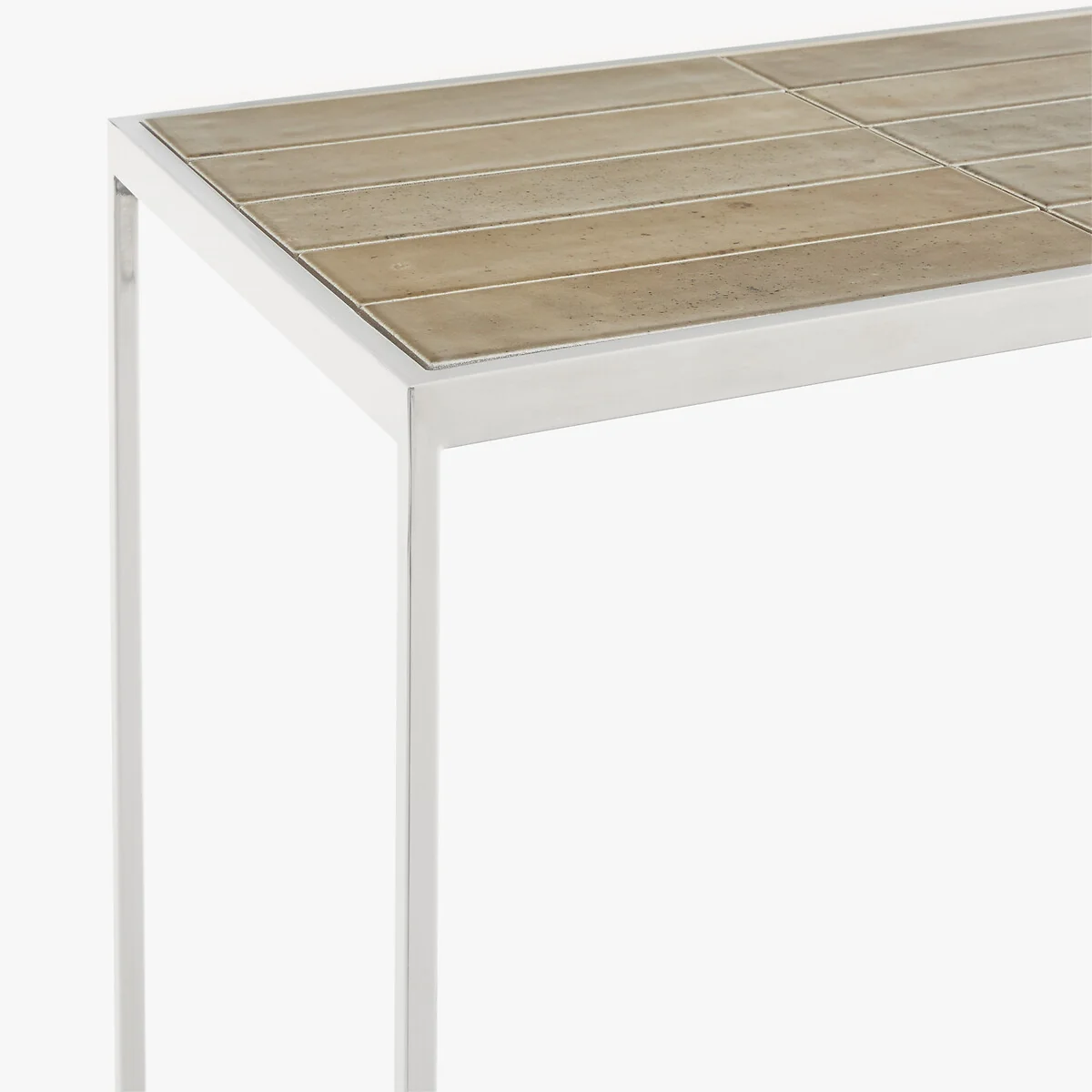 Cerami Ceramic and Chrome-Plated Steel Console Table – image 3