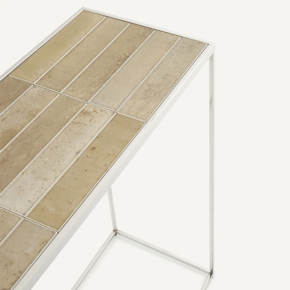 Cerami Ceramic and Chrome-Plated Steel Console Table – image 5