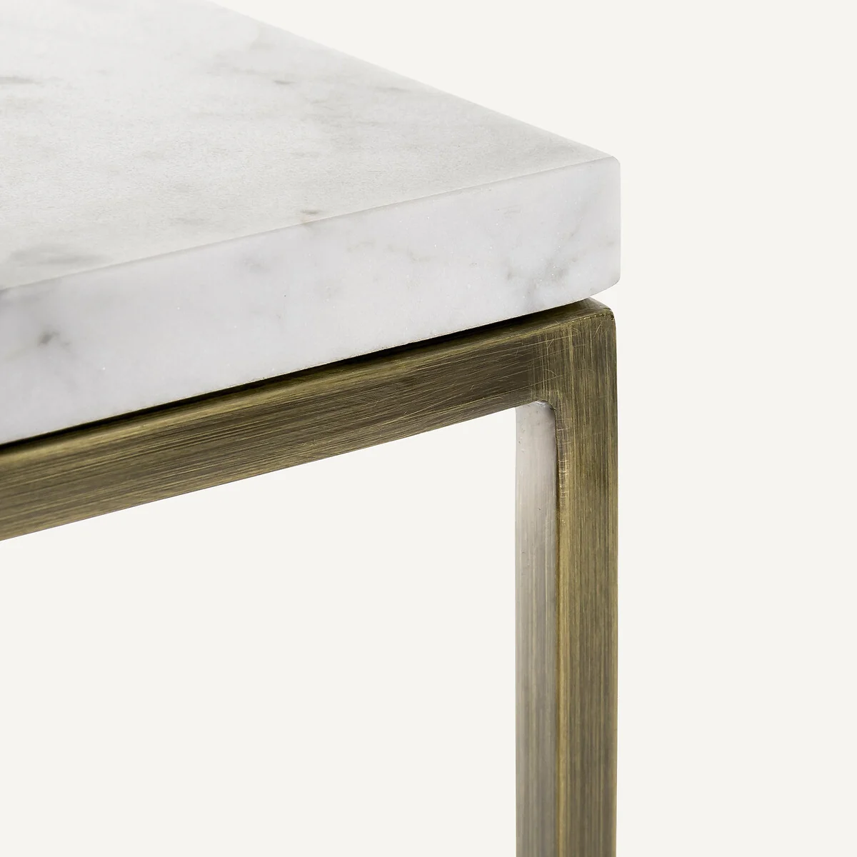 Mahaut Aged Brass & Marble Console Table – image 2