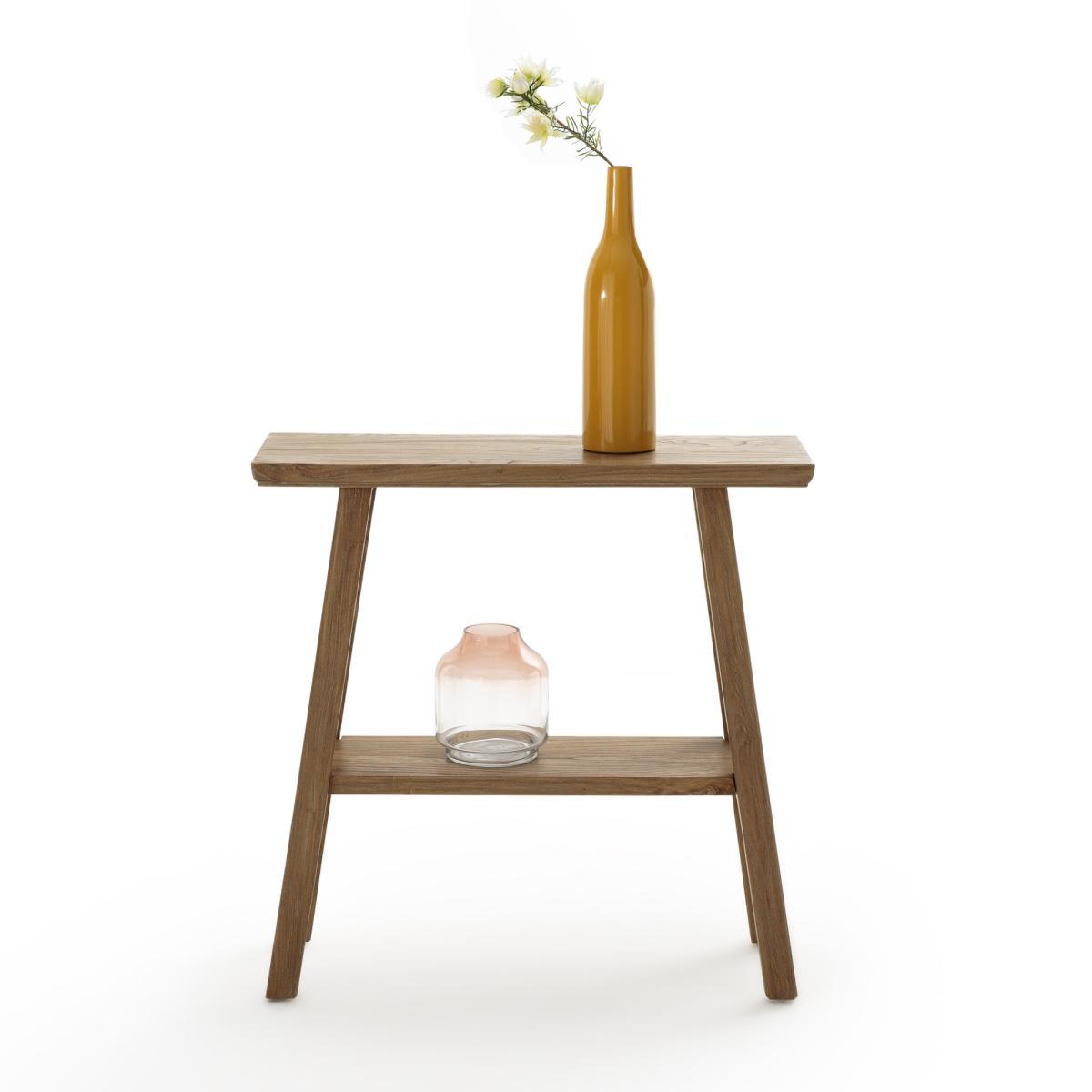 Asayo Solid Elm Two Tier Console Table – image 2