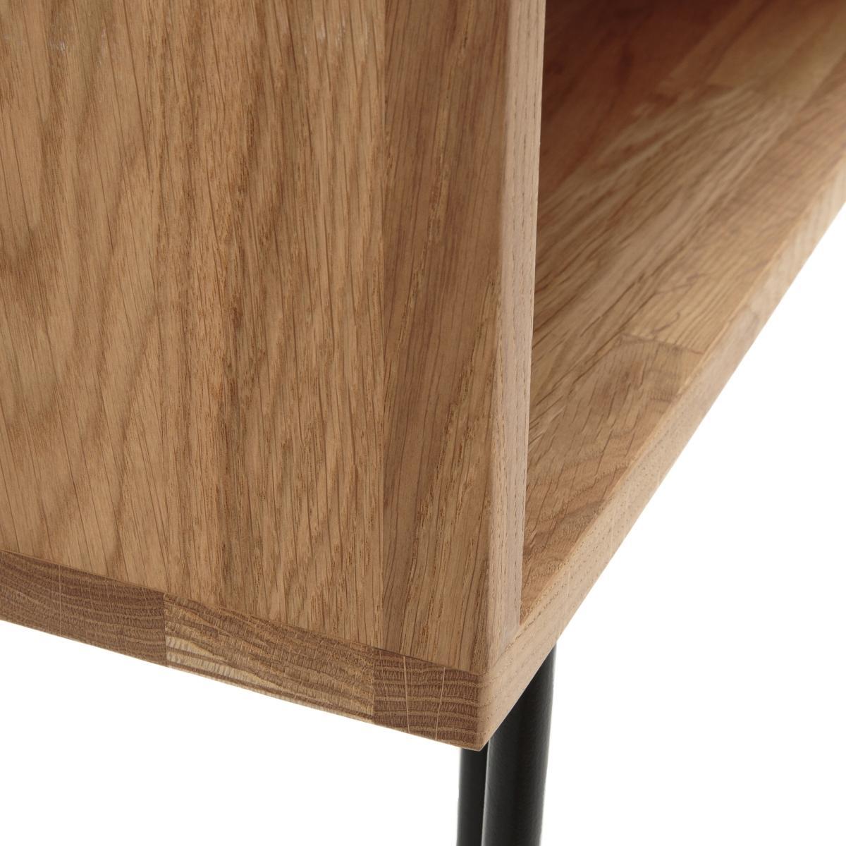 Adza Solid Oak Console Table – image 3