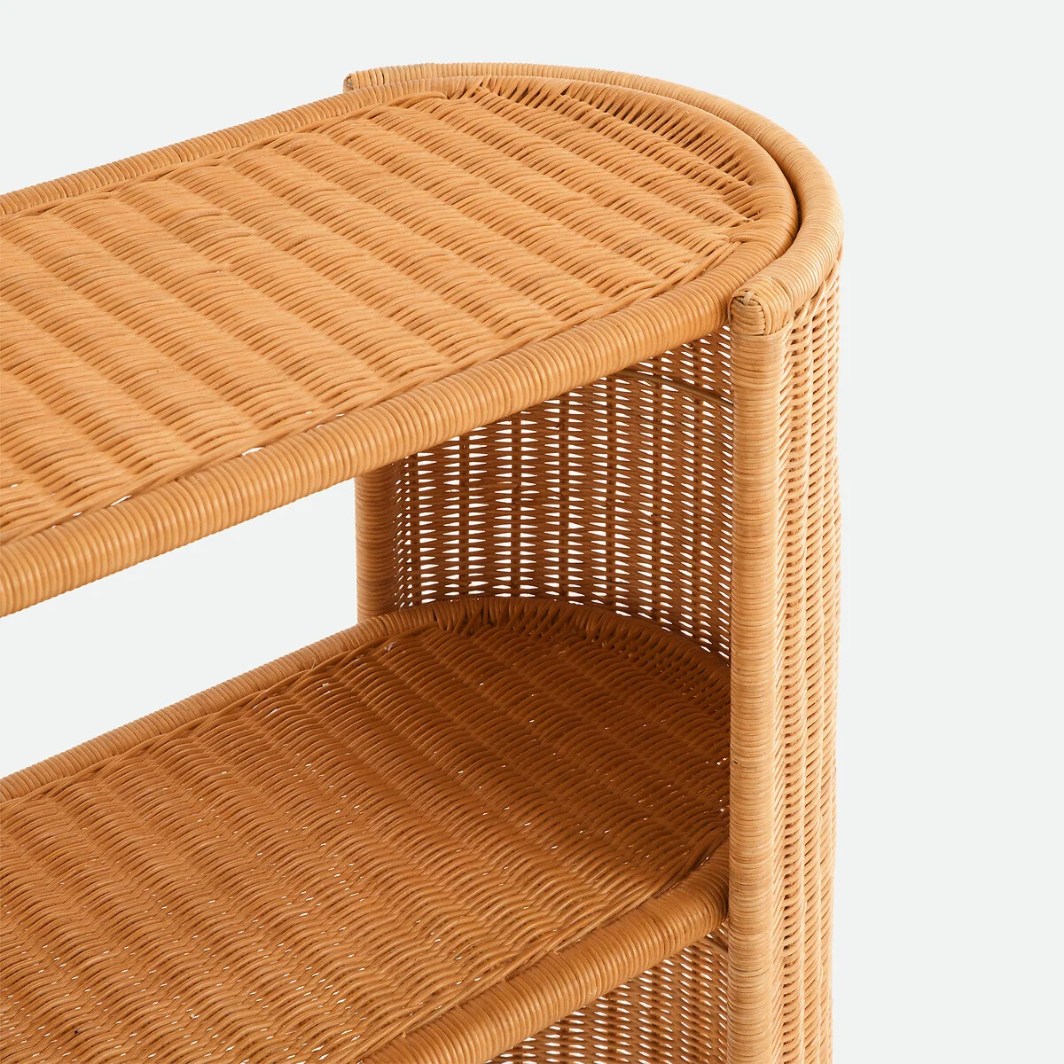 Joema Woven Rattan Two-Shelf Console Table – image 4