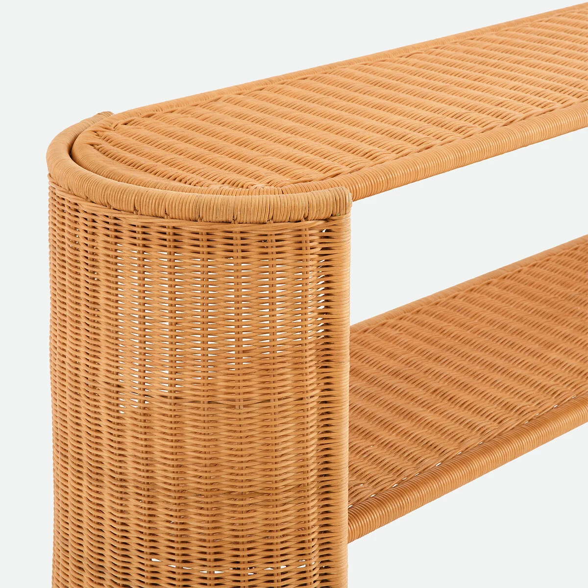Joema Woven Rattan Two-Shelf Console Table – image 7