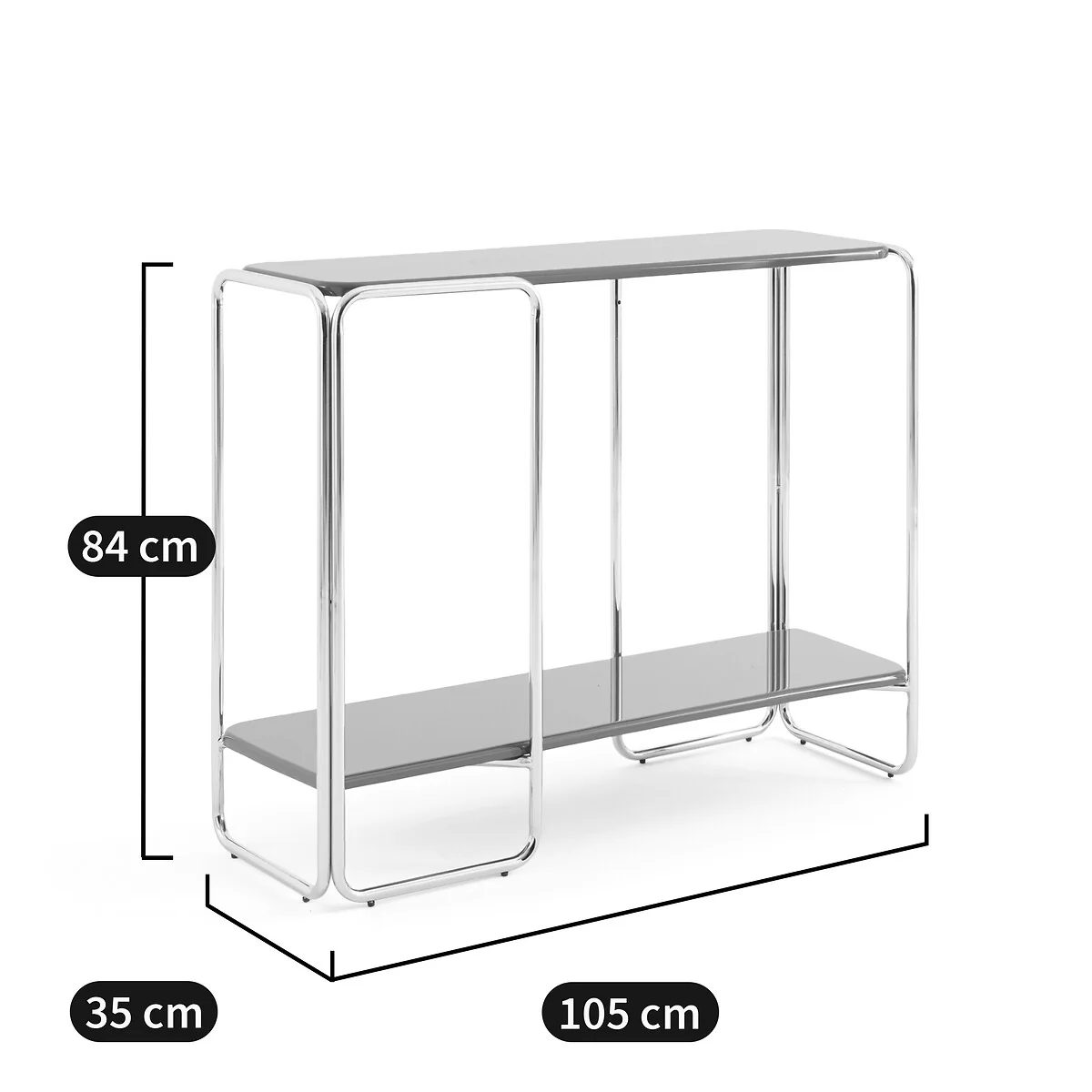 Socer Lacquered Console Table with Two Shelves – image 6