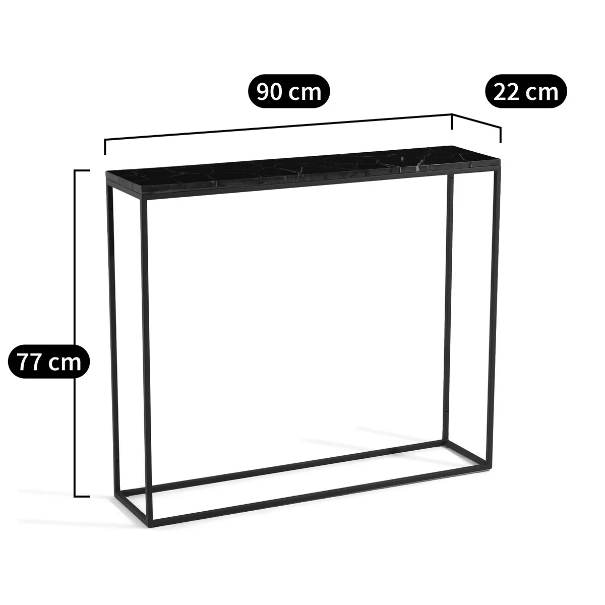 Anaximène Metal & Agate Console Table – image 5