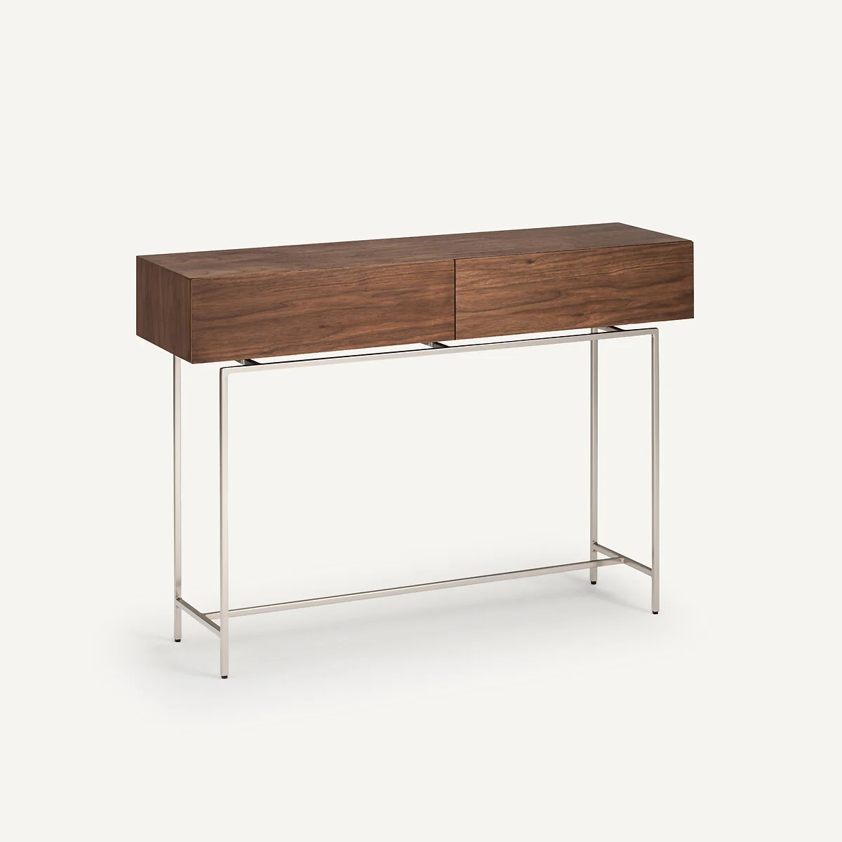 Oreko 2-Drawer Walnut Console Table – image 2