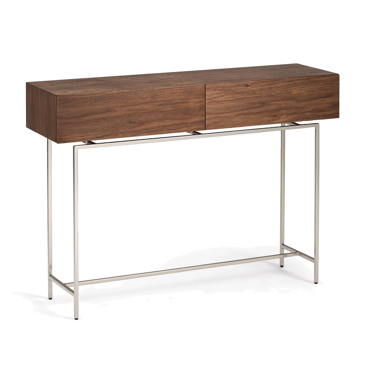Oreko 2-Drawer Walnut Console Table – image 1