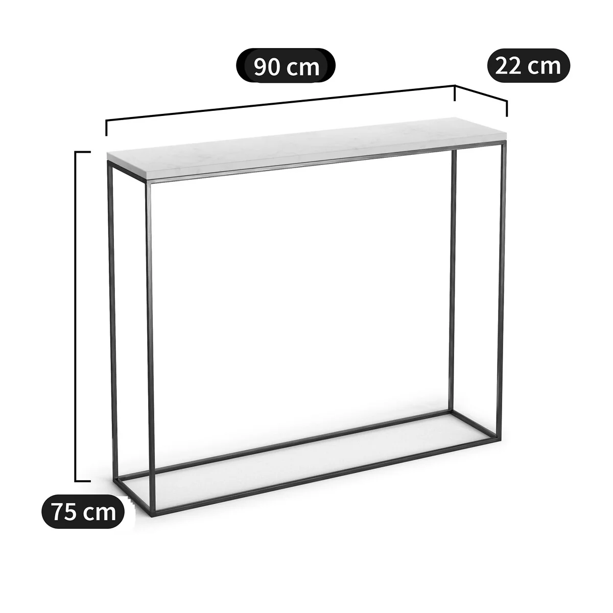 Mahaut Marble & Metal Console Table – image 5
