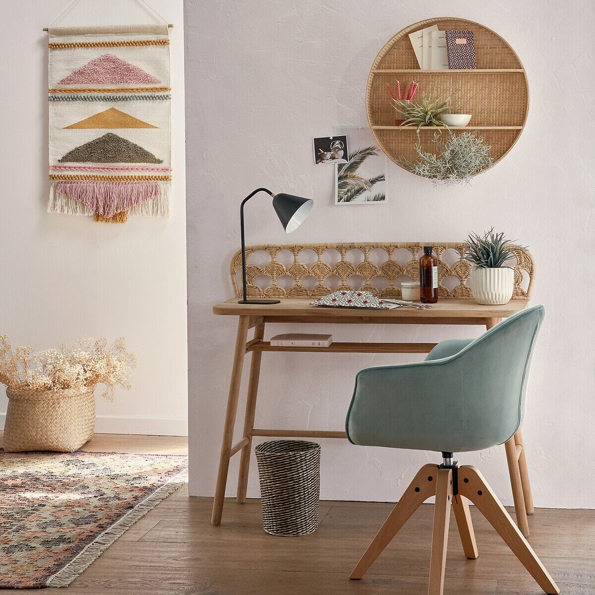Palma Teak / Woven Rattan Console Desk – image 4