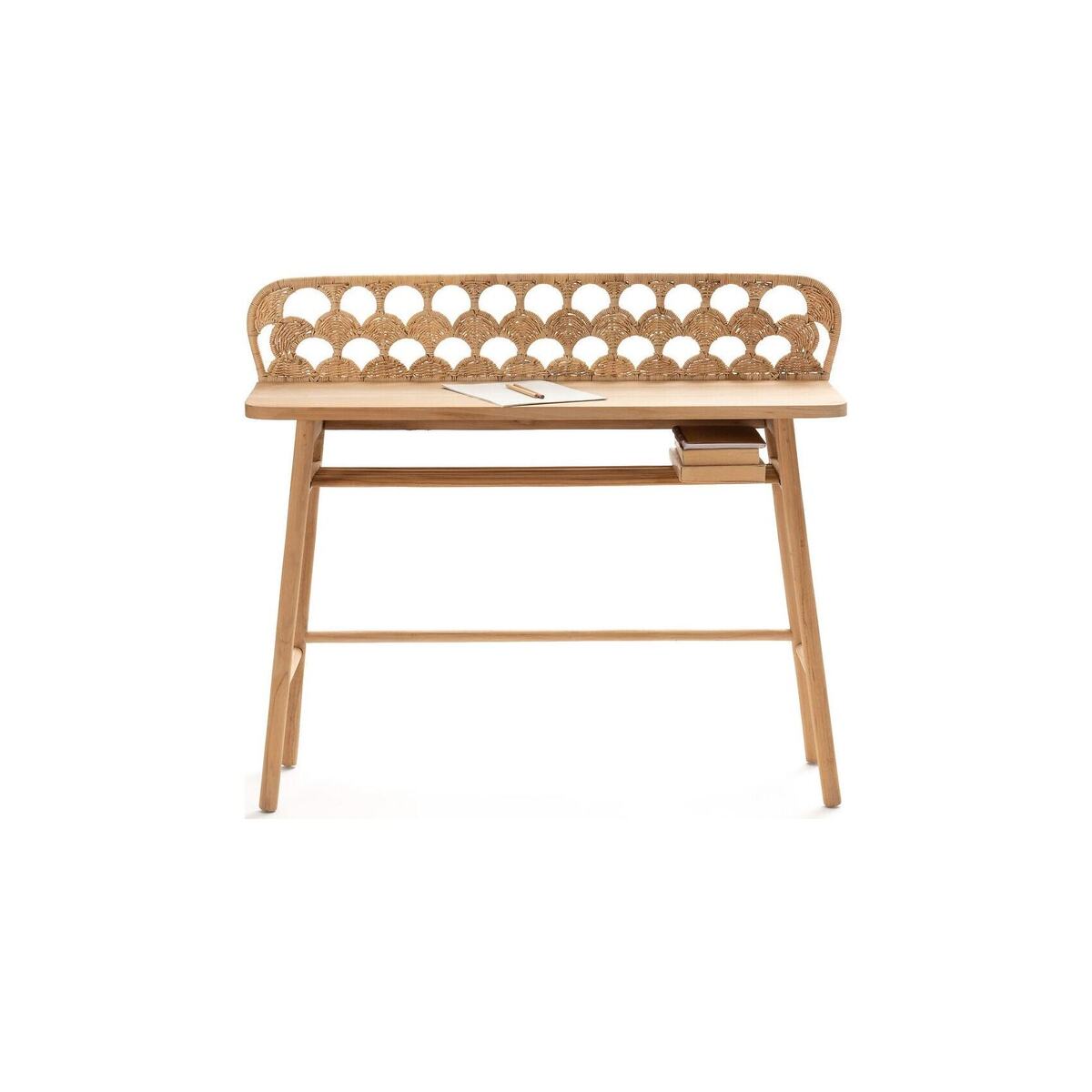 Palma Teak / Woven Rattan Console Desk – image 2