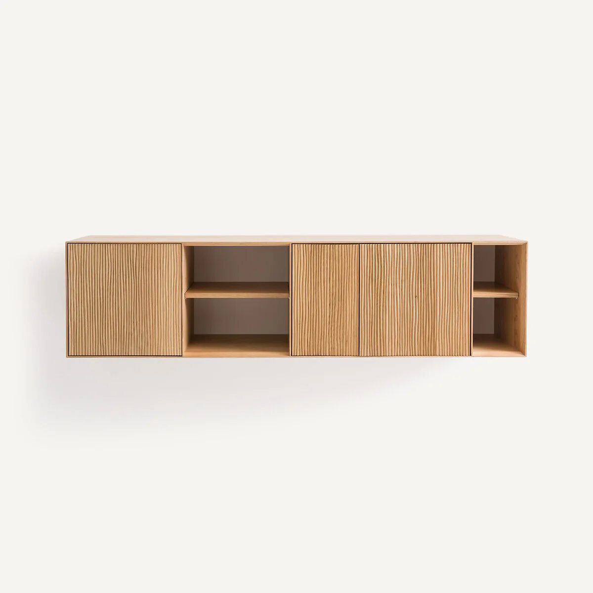 Mikube Wall-Mounted Console Table in Oak and Oak Veneer – image 3