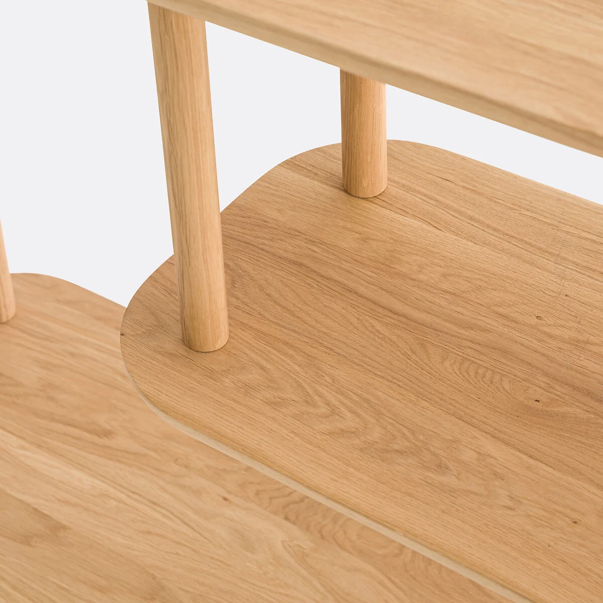 Crueso Asymmetric Solid Oak Console Table – image 6