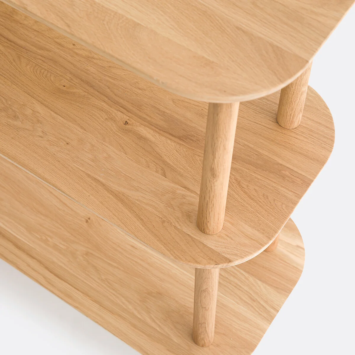 Crueso Asymmetric Solid Oak Console Table – image 7