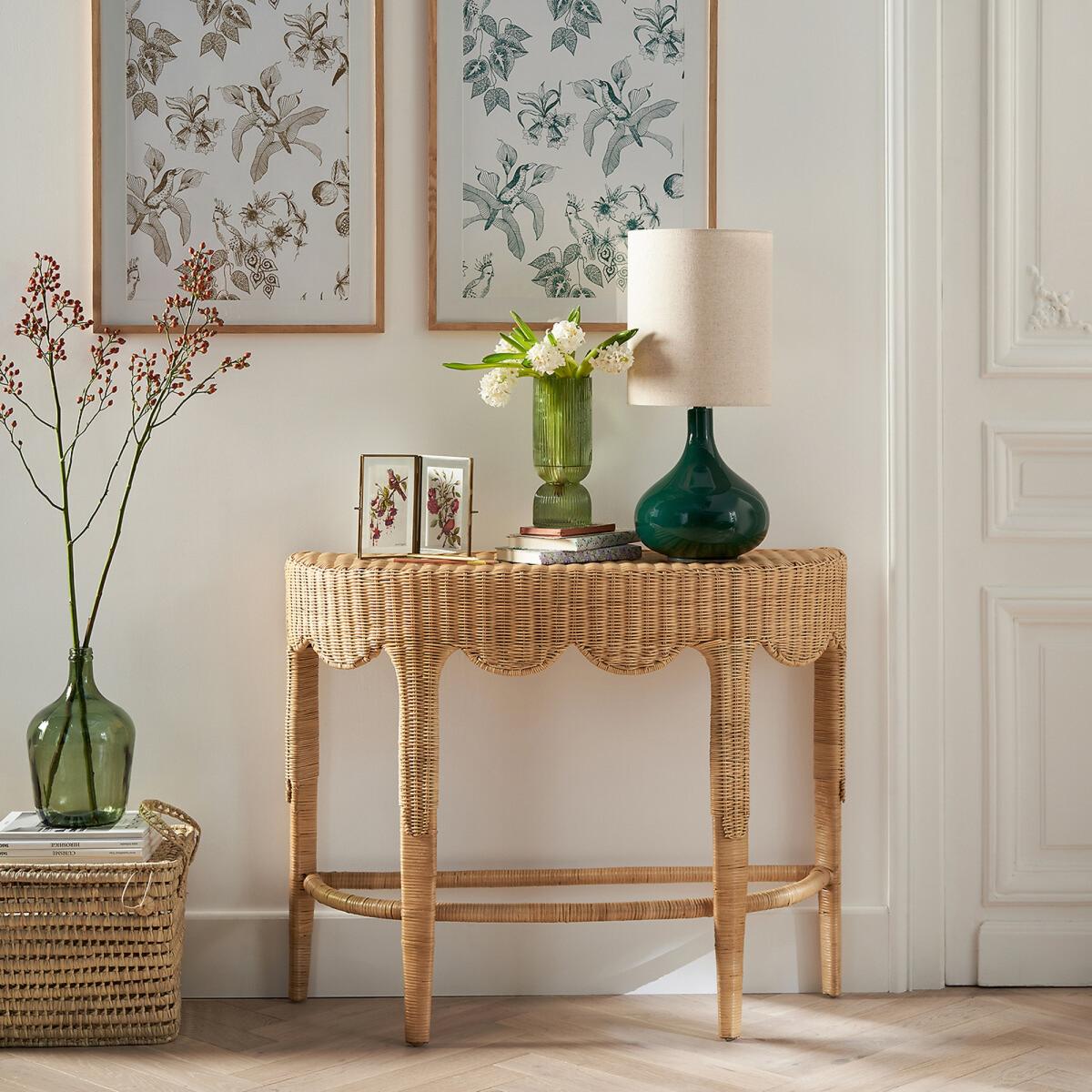 Loama Braided Rattan Console Table – image 4
