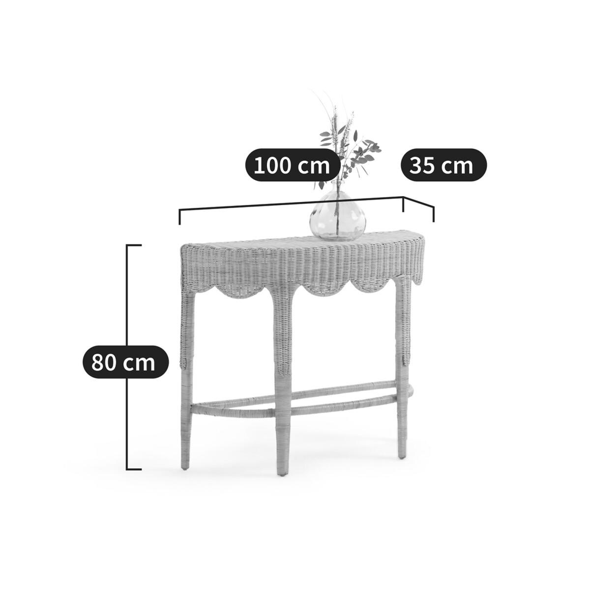 Loama Braided Rattan Console Table – image 7
