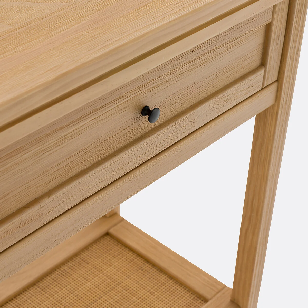 Gabin Solid Pine & Cane Double Level Console Table – image 5
