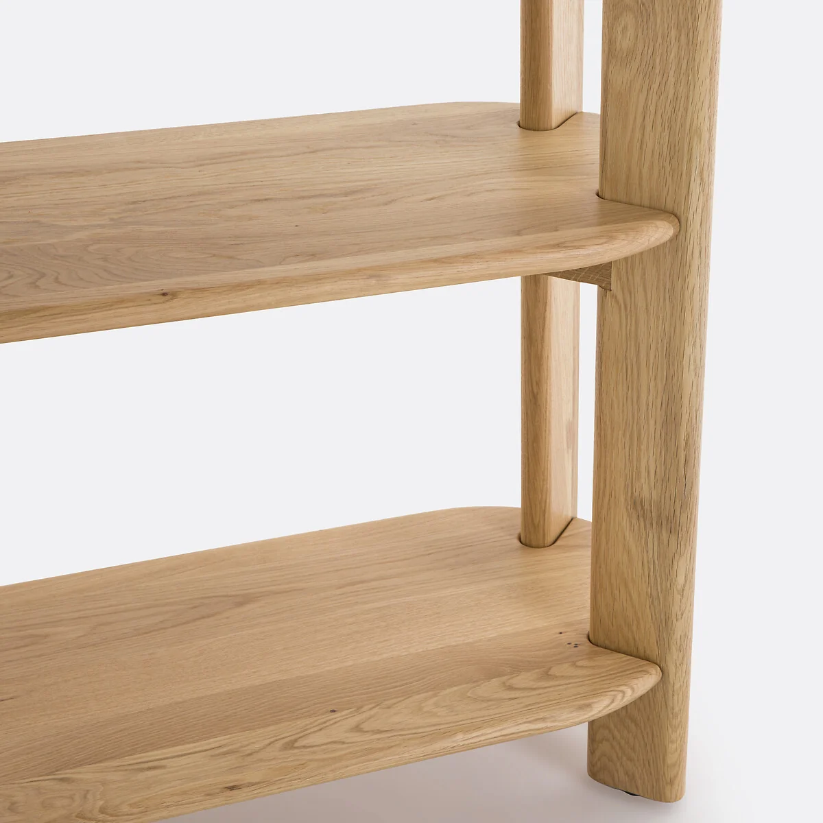 Elmo 3-Shelf Console Table in Solid Oak – image 6