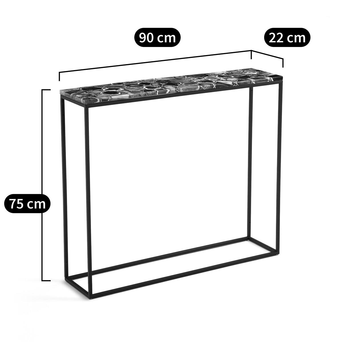 Anaximene Agate & Metal Console Table – image 6