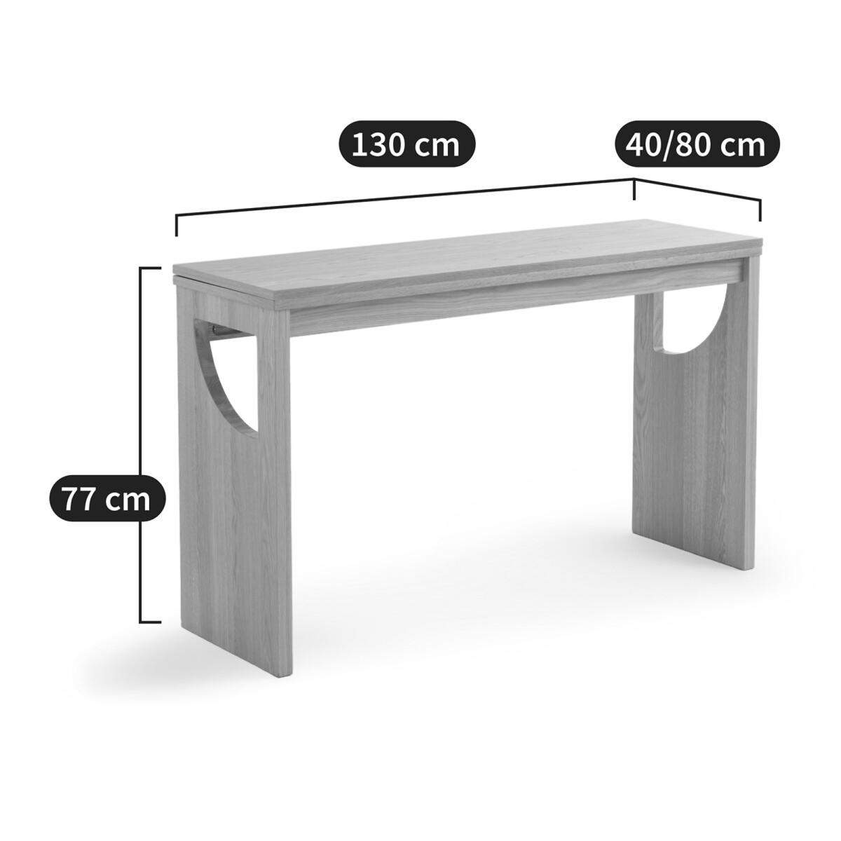 Minimal Oak Veneer Console Table – image 7