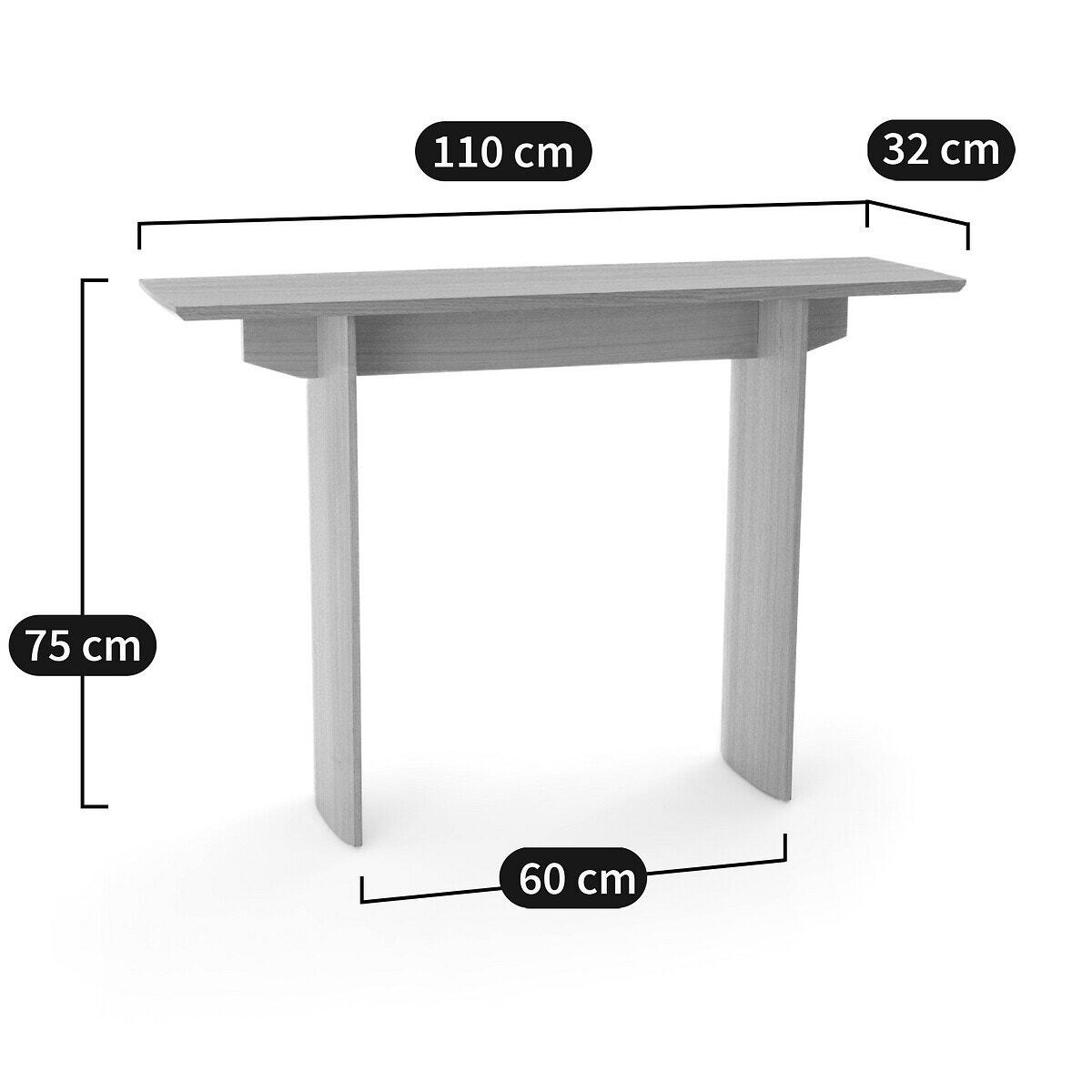 Napja Oak Console Table – image 3