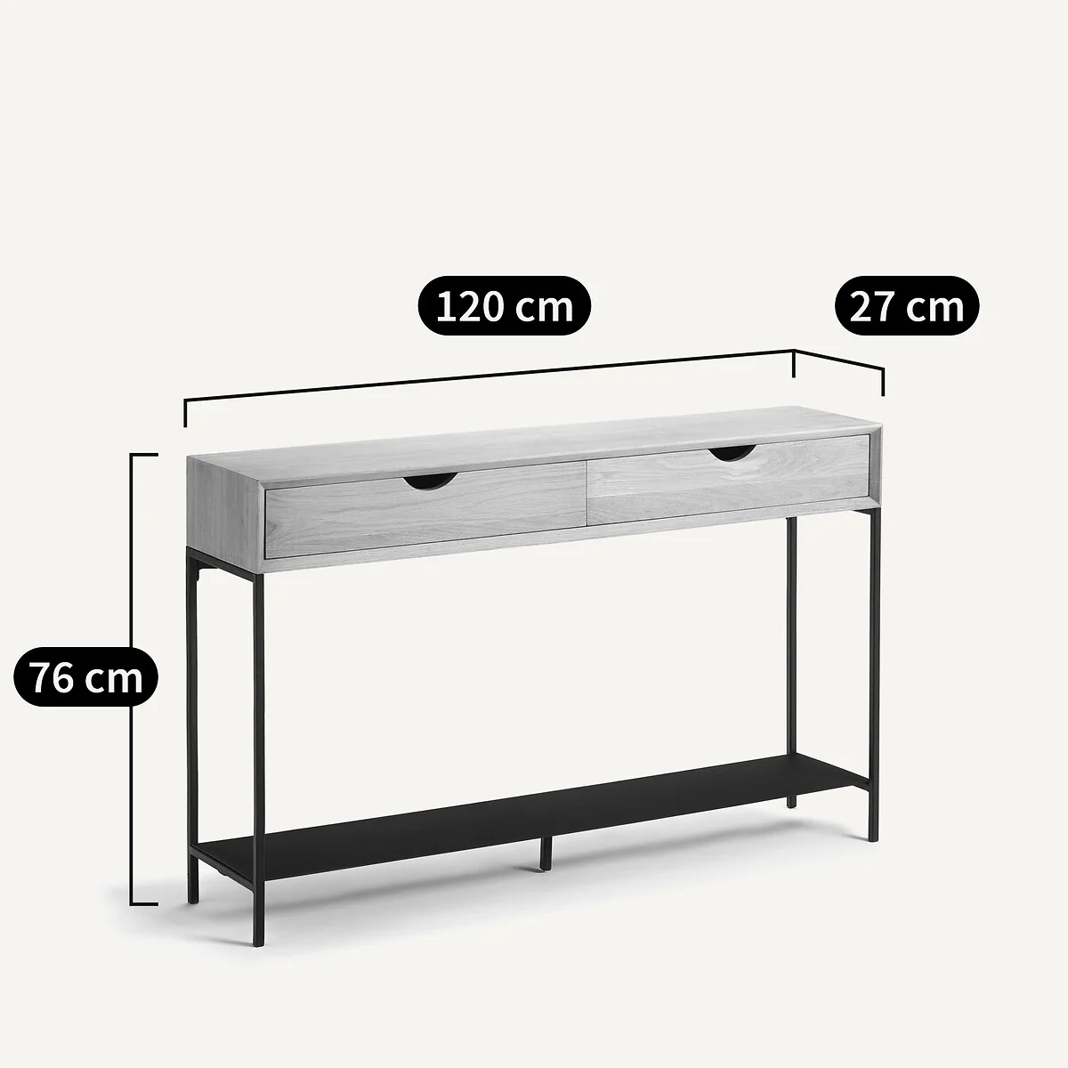 Mambo Oak Veneer Console Table – image 4