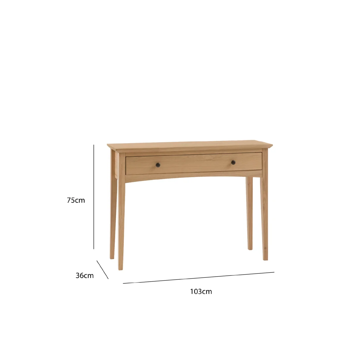 Gallery Direct Rye 1 Drawer Console Table Natural – image 12